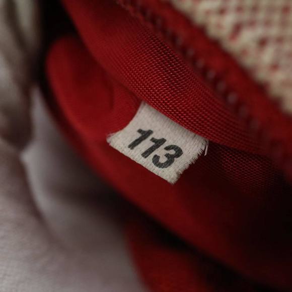 PRADA Hand Bag Canvas Gray Red Auth bs9757 - Picture 12 of 16